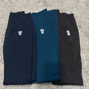 Gym Reaper Leggings - Black, Teal, and Navy